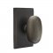 Emtek EM7104BZEG Sandcast Bronze Egg Knob on #3 Rosette Medium Bronze