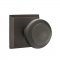 Emtek EM7111BU Sandcast Bronze Butte Knob on #6 Rosette Medium Bronze