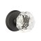 Emtek Diamond Glass Knob, Sandcast Bronze Door Knob, #2 Rosette, Oil Rubbed Bronze Medium Bronze (MB)
