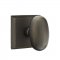 Emtek EM7111BZEG Sandcast Bronze Egg Knob on #6 Rosette Medium Bronze