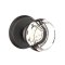 Emtek Georgetown Glass Knob, Sandcast Bronze Door Knob, #2 Rosette, Oil Rubbed Bronze Medium Bronze (MB)