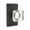Emtek EM7104MSC Modern Square Crystal Knob on #3 Rosette Medium Bronze