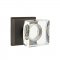 Emtek EM7111MSC Modern Square Crystal Knob on #6 Rosette Medium Bronze