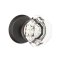 Emtek Old Town Glass Knob, Sandcast Bronze Door Knob, #2 Rosette, Oil Rubbed Bronze Medium Bronze (MB)