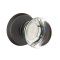 Emtek Providence Glass Knob, Sandcast Bronze Door Knob, #2 Rosette, Oil Rubbed Bronze Medium Bronze (MB)