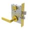 Schlage L Series, 01 Door Handle, Escutcheon, Non-Keyed , Bright Brass Finish