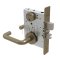 Schlage L Series, 03 Door Handle, Escutcheon, Non-Keyed, Antique Brass