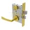 Schlage L Series, M54 Door Handle, Keyed, Single Cylinder, Deadbolt , Bright Brass Finish