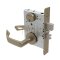 Schlage L Series, ME1 Door Handle, Door Handle, Escutcheon, Keyed, Double Cylinder , Antique Brass