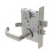 Schlage L Series, ME2 Door Handle, Door Handle, Escutcheon, Keyed, Double Cylinder , Satin Nickel Plated