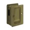 Deltana, Pocket Lock,  Sliding Door, HD Adjustable Receiver, 3-1/4" X 2-1/4",  Antique Brass (US5) Finished