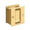 Deltana, Pocket Door Lock, Passage  2-1/2" X 2-3/4", PVD Polished Brass Finished