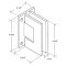 FHC Valore HD Series Wall Mount Hinge for Shower Doors - Full Back Plate Specs