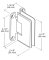 FHC Preston Adjustable Beveled Wall Mount Hinge for Shower Doors - Full Back Plate Specs