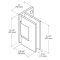 FHC Glendale Square Positive Close Wall Mount Hinge for Shower Doors Specs