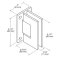 FHC Glendale Series Wall Mount Hinge for Shower Doors Specs