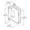 FHC Preston Series Wall Mount Hinge for Shower Doors Specs