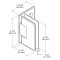 FHC Preston Series Wall Mount Hinge for Shower Doors Specs