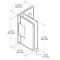 FHC Preston Adjustable Beveled Wall Mount Hinge for Shower Doors Specs