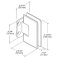 FHC Carolina Beveled Wall Mount Hinge for Shower Doors - Short Back Plate Specs