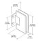 FHC Carolina Beveled Adjustable Wall Mount Hinge for Shower Doors - Short Back Plate Specs