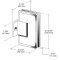 FHC Carolina Pony Wall Mount Hinge for Shower Doors -  3/8" Or 1/2" Glass Specs
