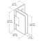 FHC Carolina Beveled 5 Degree Positive Close Wall Mount Hinge for Shower Doors -  Offset Back Plate