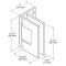 FHC Glendale Series Wall Mount Hinge for Shower Doors Specs