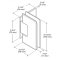 FHC Carolina Beveled Wall Mount  Hinge for Shower Doors Specs
