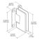 FHC Carolina Beveled Wall Mount Adjustable Hinge for Shower Doors - Full Back Plate Specs