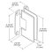 FHC Carolina Beveled Wall Mount Hinge for Shower Doors - Full Back Plate Specs 