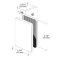FHC Zephyr Wall Mount Inswing Hinge for Shower Doors - 3/8" Tempered Glass Specs