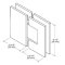 FHC Glendale Series 180 Degree Glass To Glass Hinge for Shower Doors - 3/8" to 1/2" Tempered Glass Specs