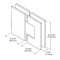 FHC Venice Series 180 Degree Glass To Glass Hinge for Shower Doors - 3/8" to 1/2" Tempered Glass Specs
