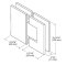 FHC Venice Square 5 Degree Positive Close Glass To Glass 180 Degree Hinge for Shower Doors Specs