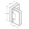 FHC Carolina Beveled Glass To Glass 90 Degree Hinge for Shower Doors - 3/8"-1/2" Glass Specs