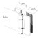 FHC Zephyr Glass-To-Glass Inline Outswing Hinge for Shower Doors - 3/8" Glass Specs