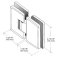 FHC Jr Preston 180 Degree Glass-To-Glass Hinge for Shower Doors - 1/4" Tempered Glass Specs