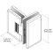 FHC Jr Preston 90 Degree Glass-To-Glass Hinge for Shower Doors - 1/4" Tempered Glass Specs