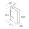 FHC Venice Square 5 Degree Positive Close Wall Mount Hinge for Shower Doors Specs