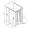 Deltana, Pocket Lock,  Sliding Door, HD Adjustable Receiver 3-1/4" X 2-1/4" Specs