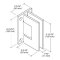 FHC Venice Square 5 Degree Positive Close Wall Mount Hinge for Shower Doors - Full Back Plate,  Specs