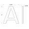 Deltana Stainless Steel Modern Letters, E Series with Risers, Letter "A", 4" Height Specs