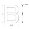 Deltana Stainless Steel Modern Letters, E Series with Risers, Letter "B", 4" Height Specs