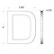 Deltana Stainless Steel Modern Letters, E Series with Risers, Letter "D", 4" Height Specs