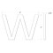 Deltana Stainless Steel Modern Letters, E Series with Risers, Letter "W", 4" Height Specs