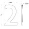 Deltana Stainless Steel Modem Numbers, B Series with Riser, No"2" Digit Specs