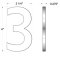 Deltana Stainless Steel Modem Numbers, B Series with Riser, No"3" Digit Specs