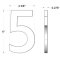 Deltana Stainless Steel Modem Numbers, B Series with Riser, No"5" Digit Specs