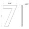 Deltana Stainless Steel Modem Numbers, B Series with Riser, No"7" Digit Specs
